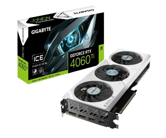 Gigabyte GeForce RTX 4060 TI Eagle OC ICE 8GB Graphics Card GV-N406TEAGLE-OC-ICE-8GD